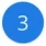 Blue number three icon circle design Blue number three icon circle design