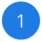 Number one icon blue circle design Number one icon blue circle design