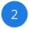 Number two icon blue circle design Number two icon blue circle design